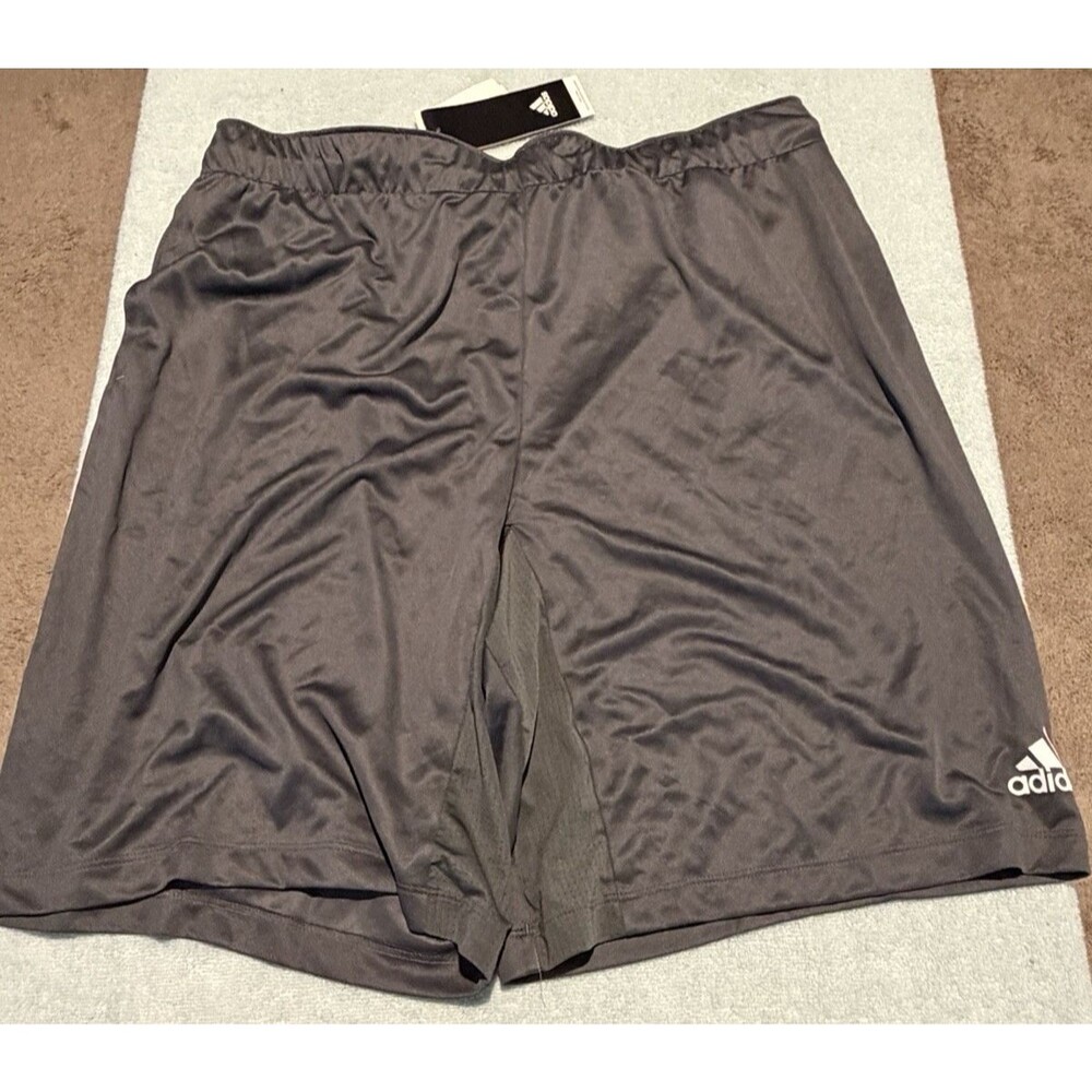 Adidas GameMode Mens Training Shorts XL Gray White Athletic Performance NWT